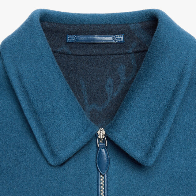 Splitable Wool and Cashmere Zipped Overshirt, NILE BLUE/ INTERNAL GIANT SCRI, hi-res 2