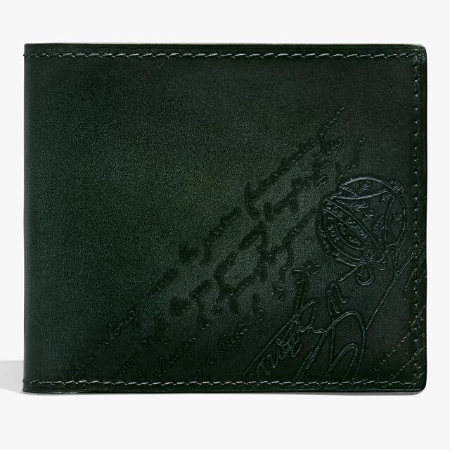 Makore Scritto Leather Wallet, OPUNTIA, hi-res 1