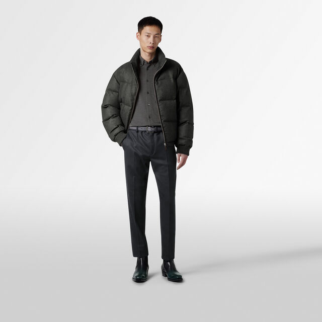 Wool Herringbone Puffer Jacket, MIDNIGHT GREY, hi-res 4