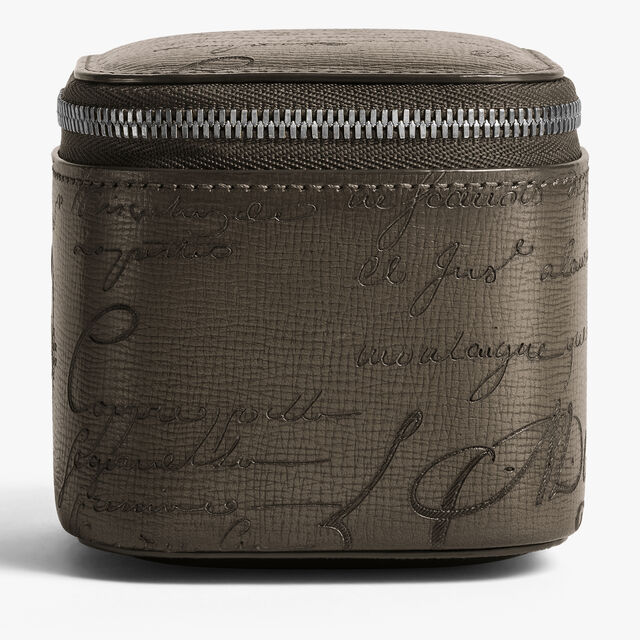 Watch Case 1 In Venezia Palmellato Scritto Calf Leather, SELVA OSCURA, hi-res 1