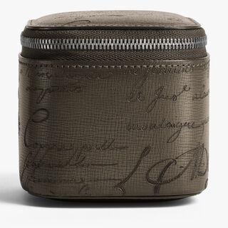 Watch Case 1 In Venezia Palmellato Scritto Calf Leather, SELVA OSCURA, hi-res