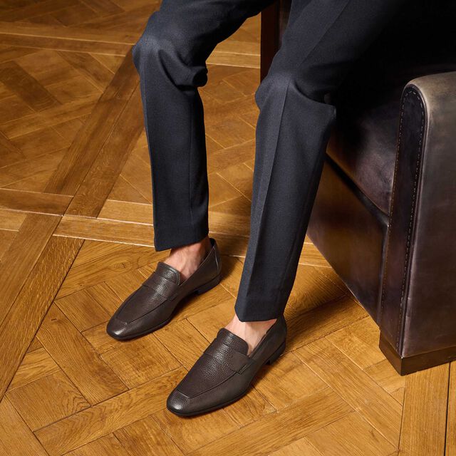 Lorenzo Goat Leather Loafer, MARRONE QUERCIA, hi-res 2