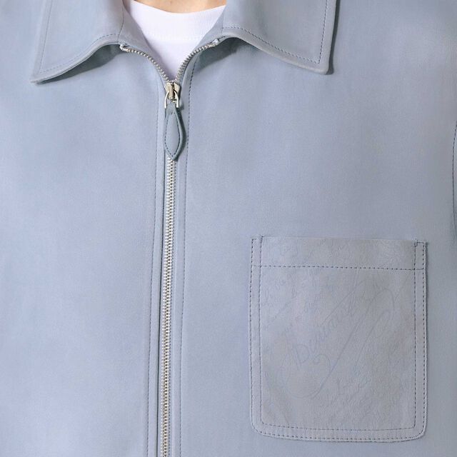 Suede Overshirt, PALE BLUE, hi-res 5
