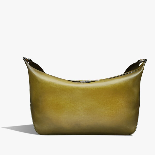 Toujours Soft Zipped Hobo Scritto Leather Messenger, JUNGLE GREEN, hi-res 3