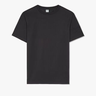 Silk and Cotton T-Shirt, COLD NIGHT BLUE, hi-res