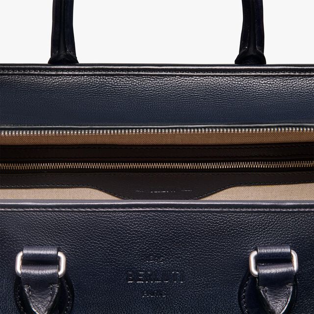 Overnight Scritto Leather Travel Bag, INDIGO DENIM, hi-res 6