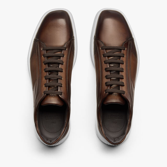 Stellar Venezia Calf Leather Sneaker, MARRONE INTENSO, hi-res 3