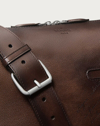 Toujours Soft Zipped Hobo Messenger, Soft Brown, hi-res