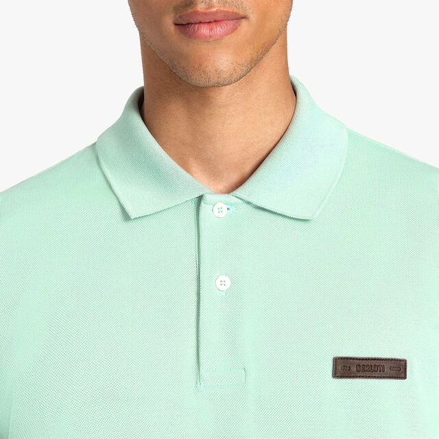 Polo With Leather Tag, SAGE, hi-res 5