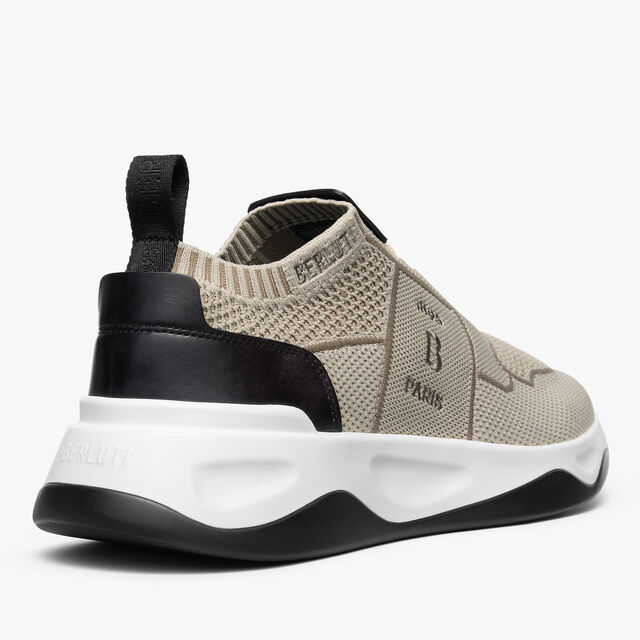 Shadow Knit And Leather Sneaker, SAND, hi-res 5