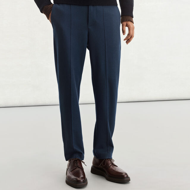 Jersey Wool Pants, MIDNIGHT BLUE, hi-res 2