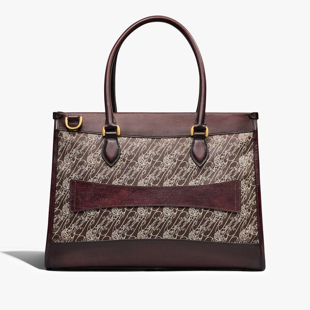 Cabas Toile Marbeuf托特包, DARK BROWN + MADURO, hi-res 3