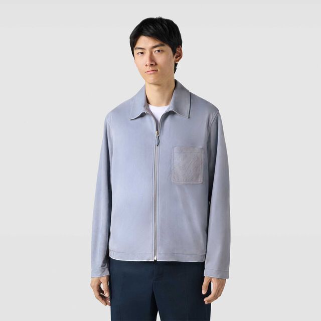Suede Overshirt, PALE BLUE, hi-res 2