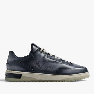 Playoff Scritto Venezia Calf Leather Sneaker, NERO SFUMATO, hi-res