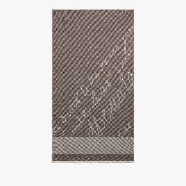 Cashmere Gabardine Scarf, SIGNATURE BROWN, hi-res 1