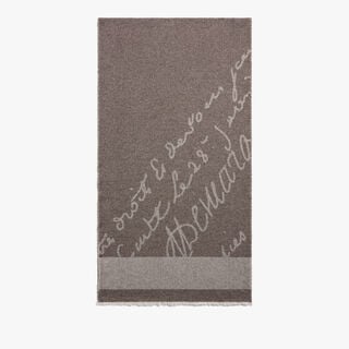 Cashmere Gabardine Scarf, SIGNATURE BROWN, hi-res