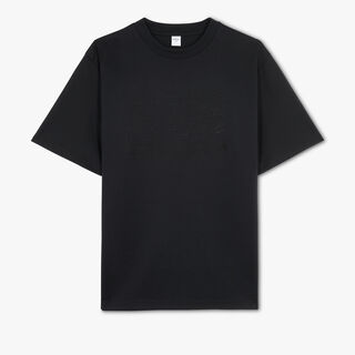 Embroidered Scritto T-Shirt, NOIR, hi-res