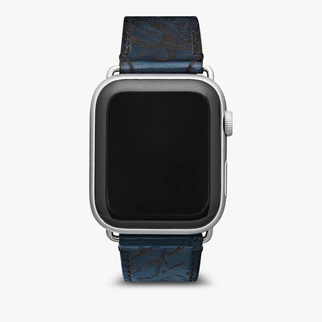 Bracelet Apple Watch En Cuir Venezia, STEEL BLUE, hi-res 1