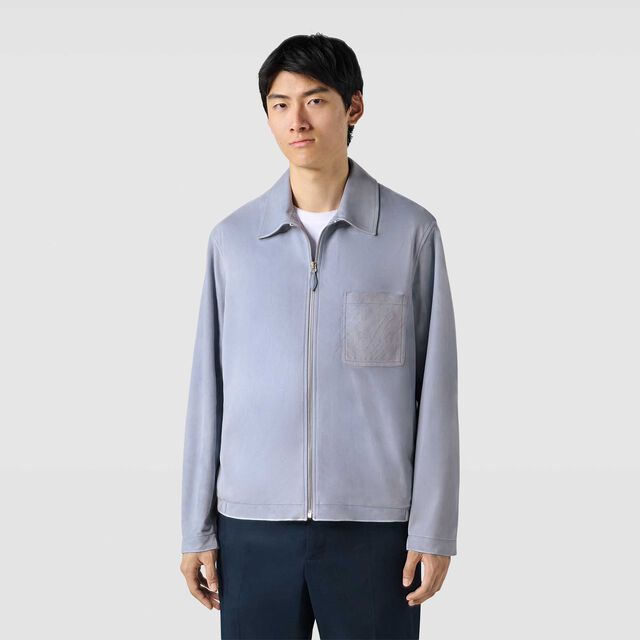 麂皮外套式衬衫, PALE BLUE, hi-res 3