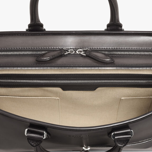 Deux Jours Leather Briefcase, NERO GRIGIO, hi-res 11