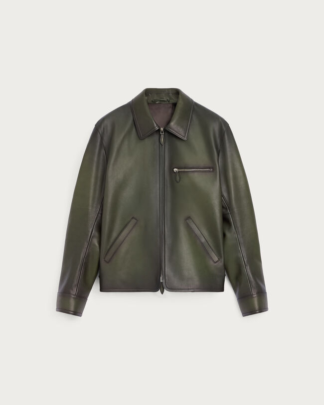 Leather Patina Un Jour Blouson, Verbena, hi-res