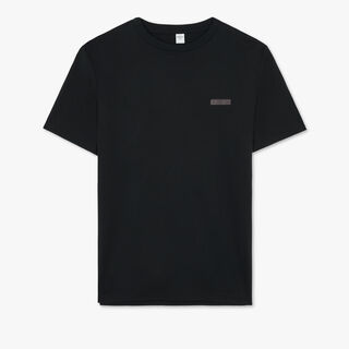 T-Shirt With Leather Detail T-Shirt With Leather Detail