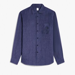 Linen Shirt With Scritto Pocket Linen Shirt With Scritto Pocket
