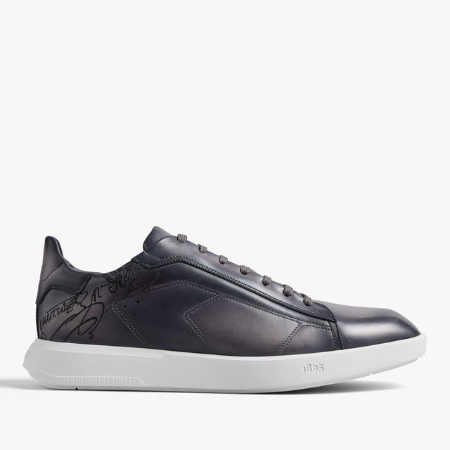 Stellar Scritto Venezia Calf Leather Sneaker, IRON GREY, hi-res 1
