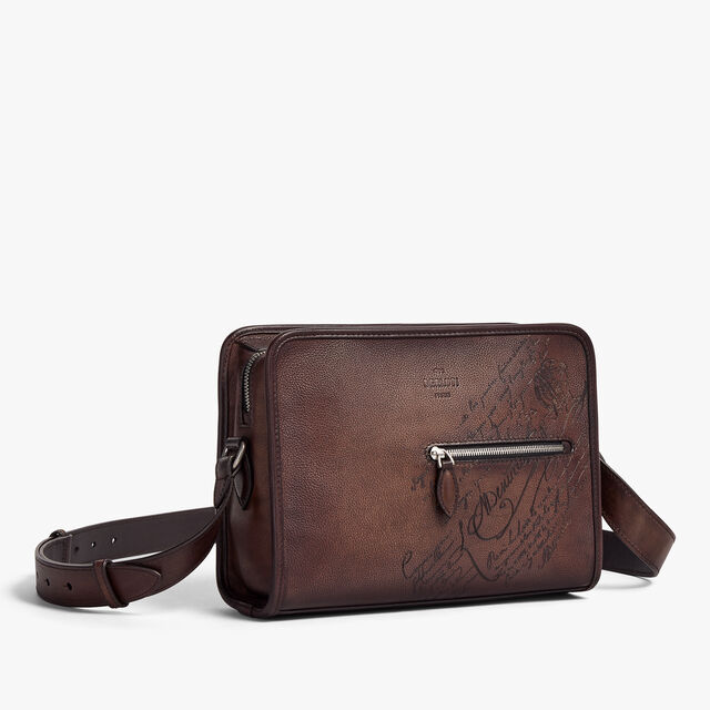 Journalier Scritto Leather Messenger, SOFT BROWN, hi-res 5