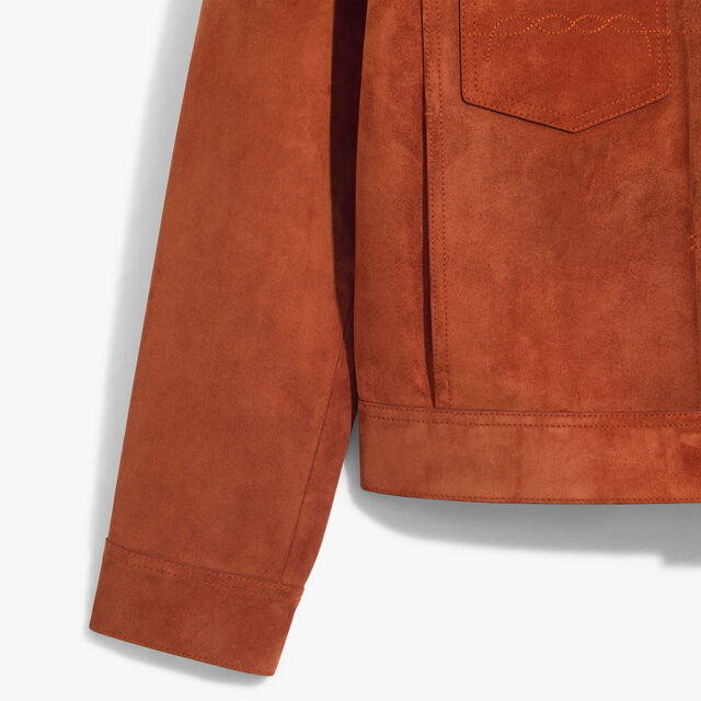 Suede Denim Jacket, ORANGE RUST, hi-res 7