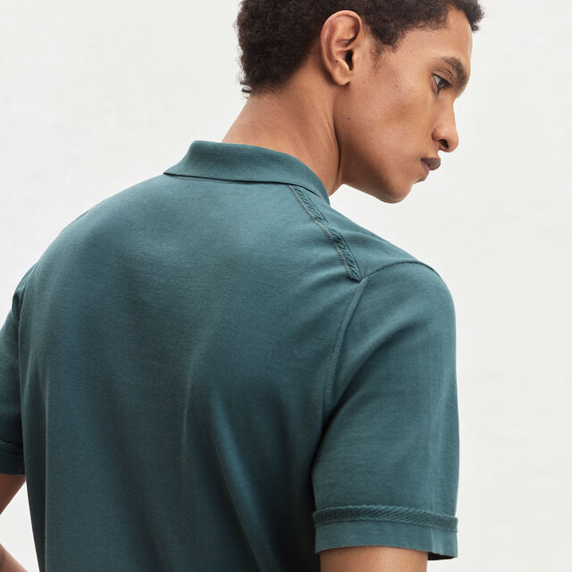 B-Thabor Short Sleeves Polo, GREEN SMOKE, hi-res 3
