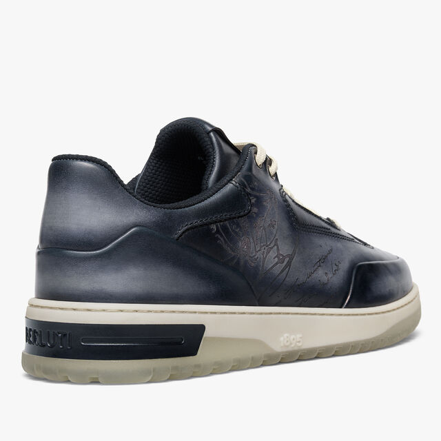 Playoff Scritto Venezia Calf Leather Sneaker, NERO SFUMATO, hi-res 5