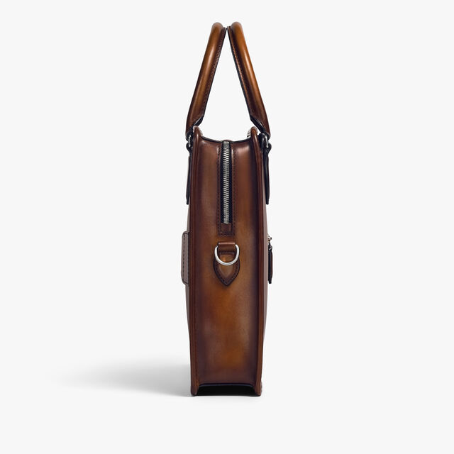 Un Jour Leather Briefcase, CACAO INTENSO, hi-res 5