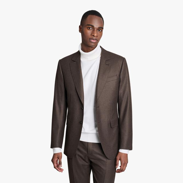 Formal Wool Jacket, DARK TAUPE, hi-res 2