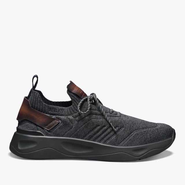 Shadow Knit And Leather Sneaker, DARK GREY, hi-res 1