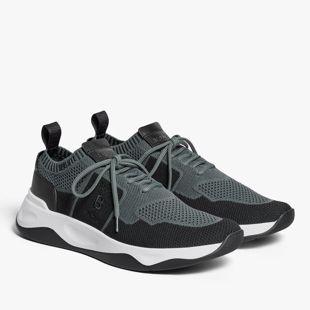 Shadow Knit And Lagoon Calf Sneaker, TEMPEST / BLACK, hi-res 4