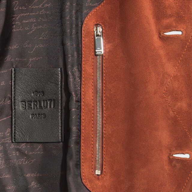 Suede Denim Jacket, ORANGE RUST, hi-res 8