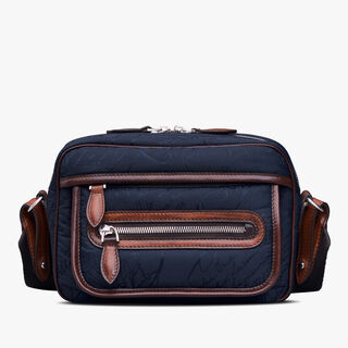Shoulder Bag Nylon Scritto Messenger, NAVY, hi-res
