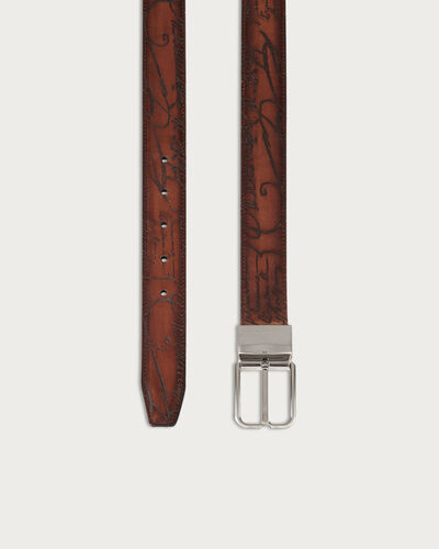 Essence Reversible Belt, Nero & Tobacco Bis, hi-res