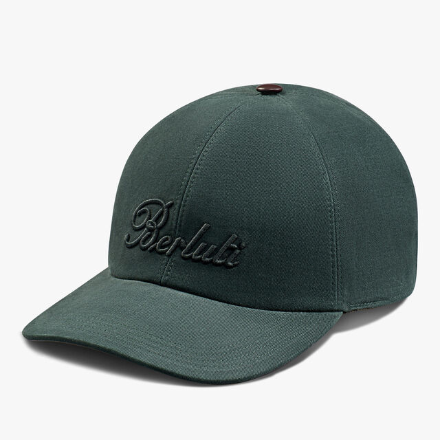 Cotton & Cashmere Baseball Cap, FIR GREEN, hi-res 1