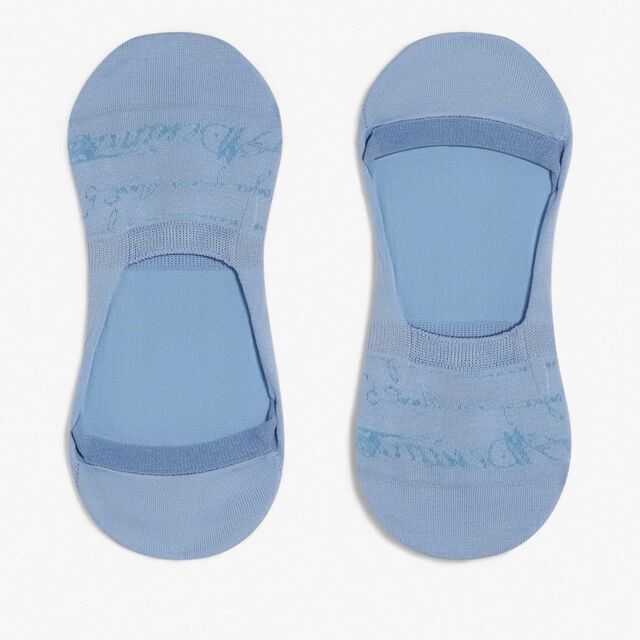 Cotton Ghost Scritto Socks, ZENITH BLUE, hi-res 2