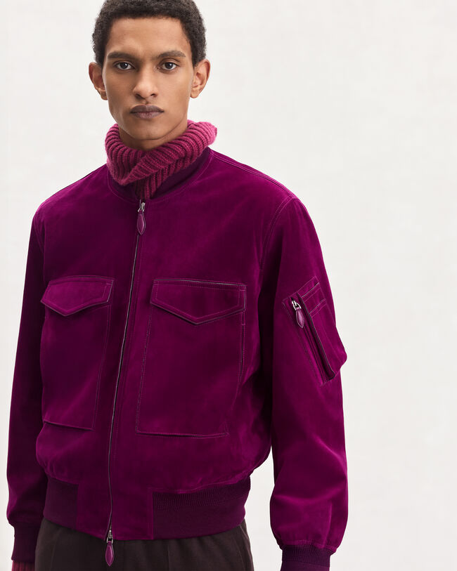 Bomber Jacket, Purple Fushia, hi-res