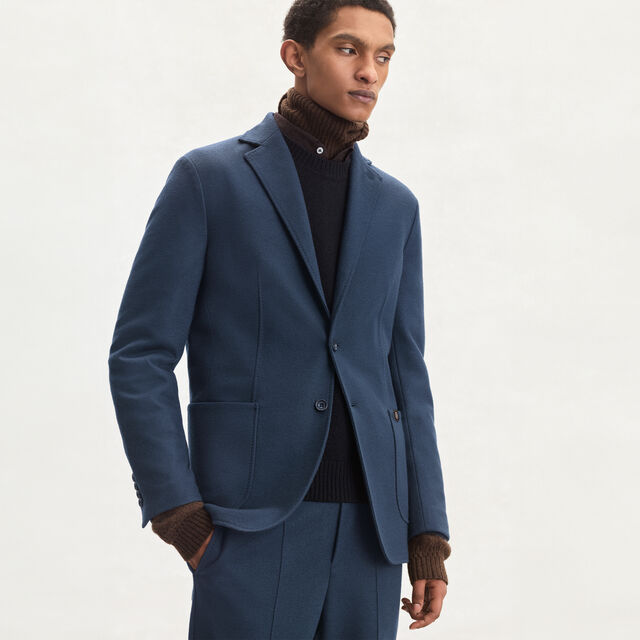 Jersey Wool Jacket, MIDNIGHT BLUE, hi-res 2