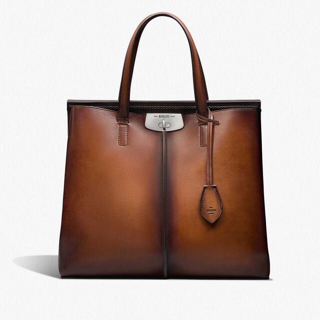 Luti 38 Leather Tote Bag, CACAO INTENSO, hi-res 1