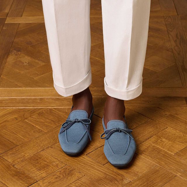 Lorenzo Drive Linen Knit Loafer, SOFT BLUE, hi-res 2