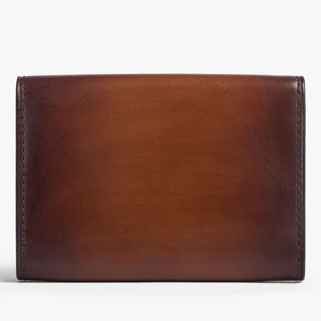 Imbuia Andy Card Holder In Leather, CACAO INTENSO, hi-res 3