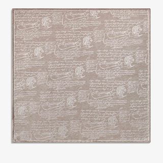 ALL OVER SCRITTO HANDKERCHIEF, SAND LINEN, hi-res
