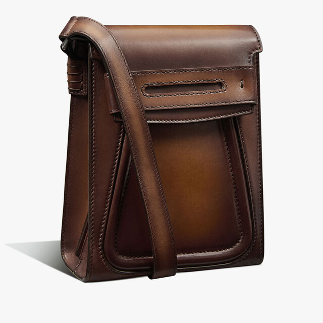 Andy Phone Pouch Leather Messenger, CACAO INTENSO, hi-res 3