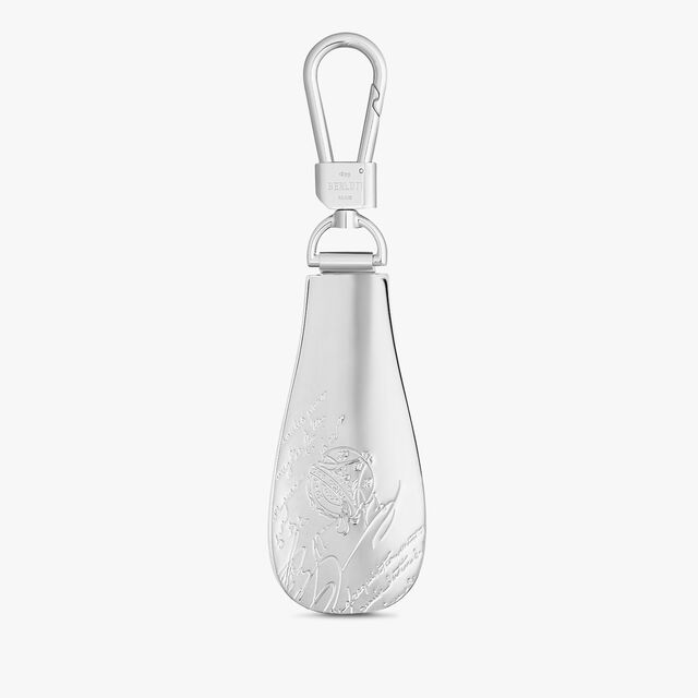 Shoehorn Scritto Metal Key Ring, SILVER, hi-res 1
