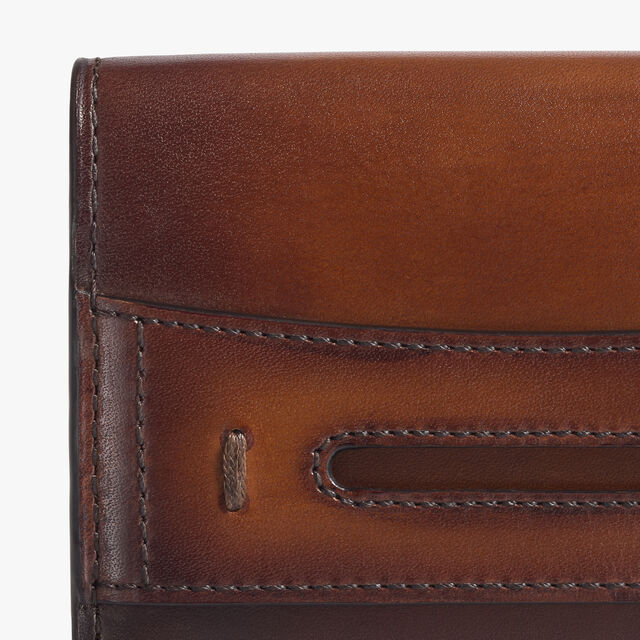 Imbuia Andy Card Holder In Leather, CACAO INTENSO, hi-res 5